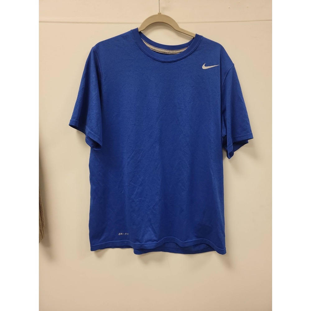 Nike Dri-FIT‎ T-Shirt Mens Size L Blue Short Sleeve Athletic Training Tee